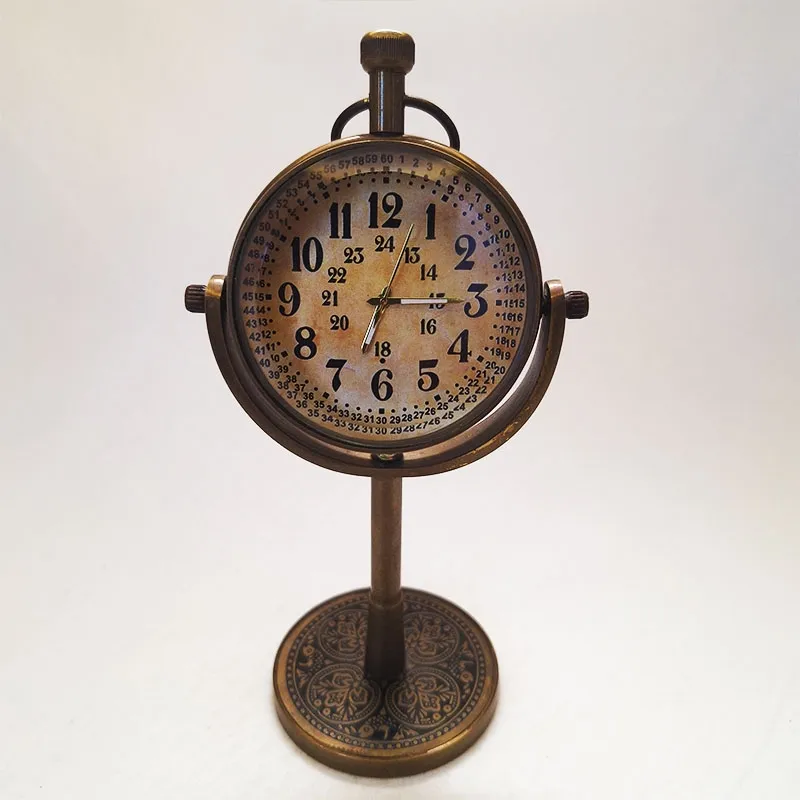 Bronze clock with retro design