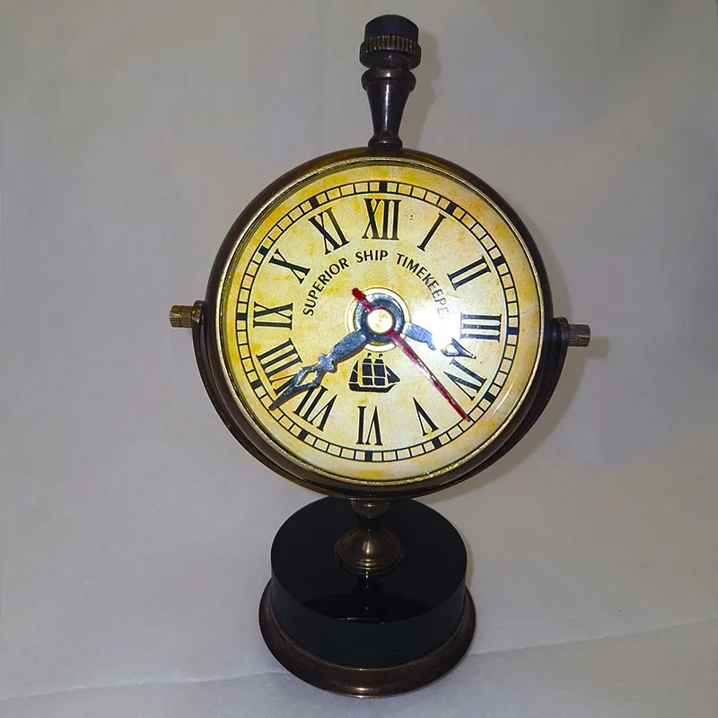 Bronze clock with retro design