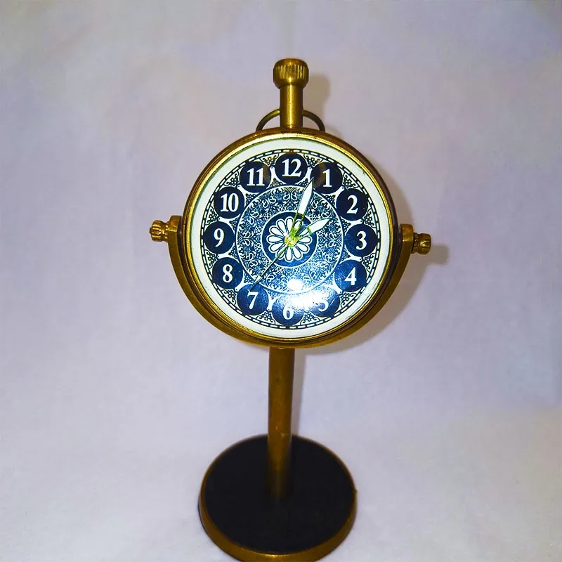 Bronze clock with retro design