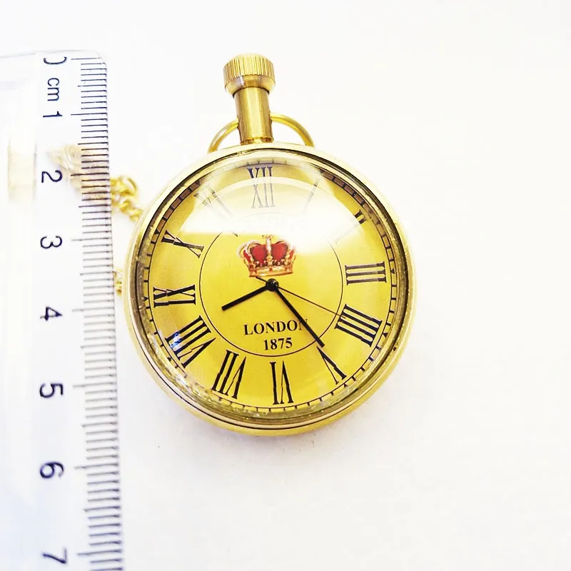 Bronze clock with retro design in a wooden box