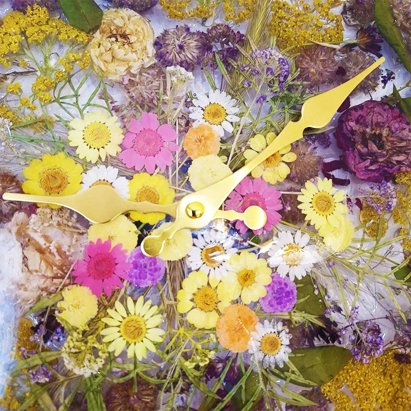 Epoxy resin and natural flower clock