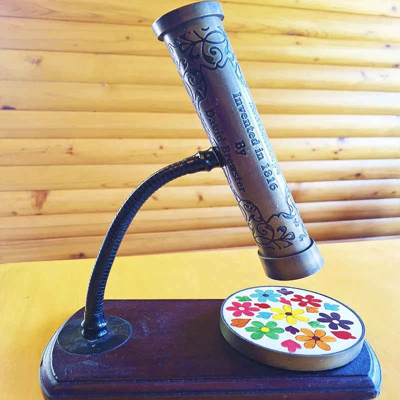 Bronze kaleidoscope with retro design