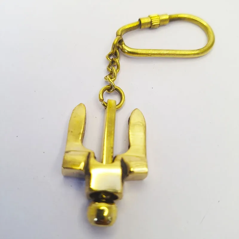 Bronze key ring with bronze anchor 3