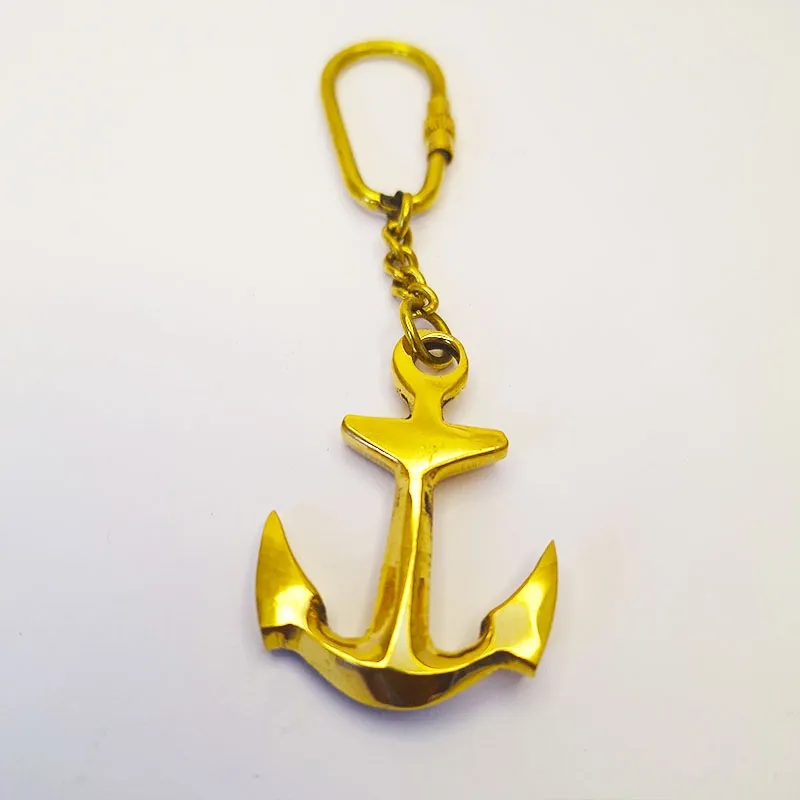 Bronze key ring with anchor 2