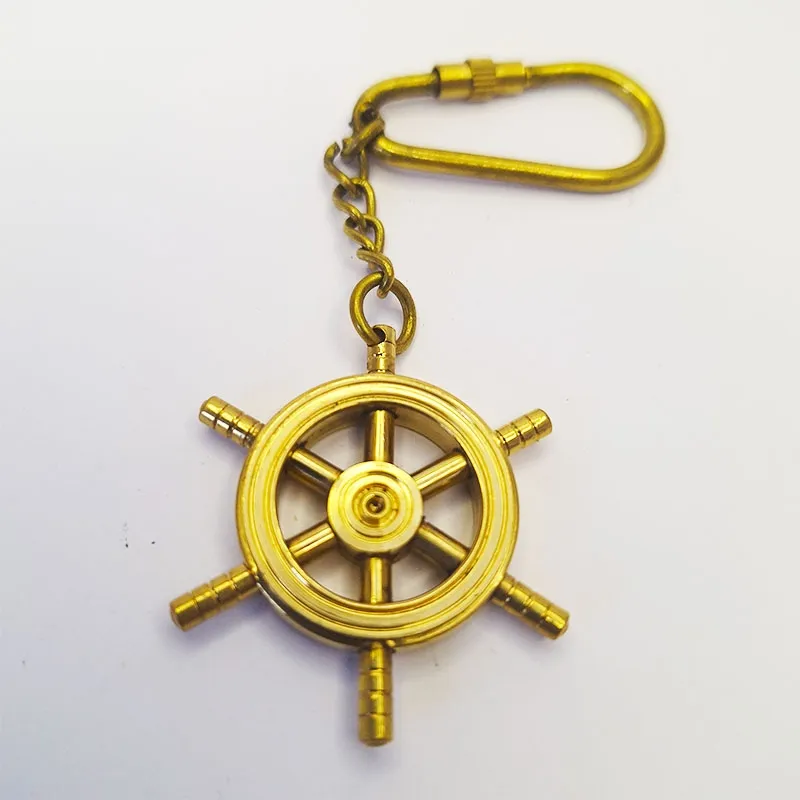 Bronze key ring with a wheel 3