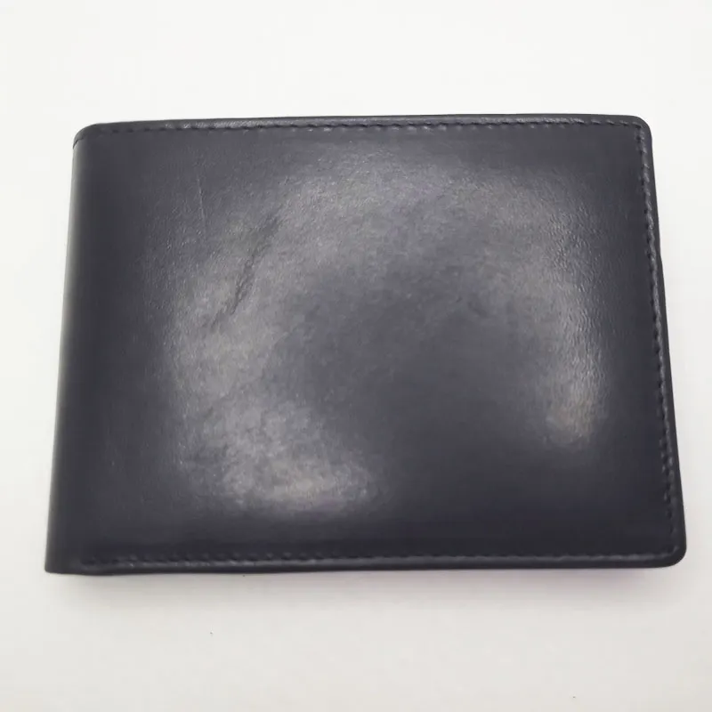 Genuine Leather Wallet for Men – Slim Bifold Wallet with Coin Pocket, Handmade Calf Leather Wallet, Classic Minimalist Design. Model 2