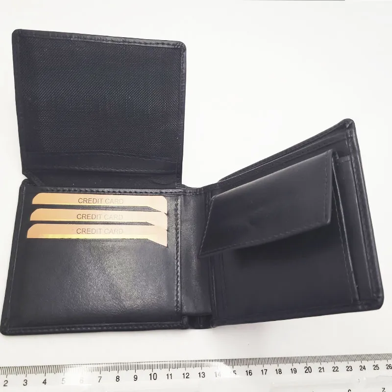 Genuine Leather Wallet for Men – Slim Bifold Wallet with Coin Pocket, Handmade Calf Leather Wallet, Classic Minimalist Design. Model 2