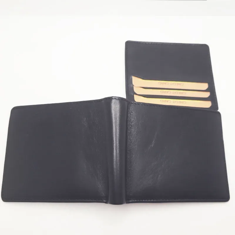 Genuine Leather Wallet for Men – Slim Bifold Wallet with Coin Pocket, Handmade Calf Leather Wallet, Classic Minimalist Design. Model 2