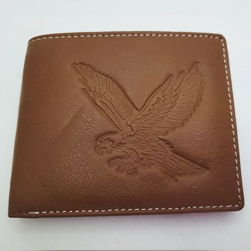 Genuine Leather Wallet for Men – Slim Bifold Wallet with Coin Pocket, Handmade Calf Leather Wallet, Classic Minimalist Design. Model 3