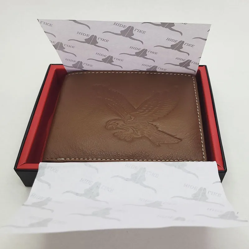 Genuine Leather Wallet for Men – Slim Bifold Wallet with Coin Pocket, Handmade Calf Leather Wallet, Classic Minimalist Design. Model 3