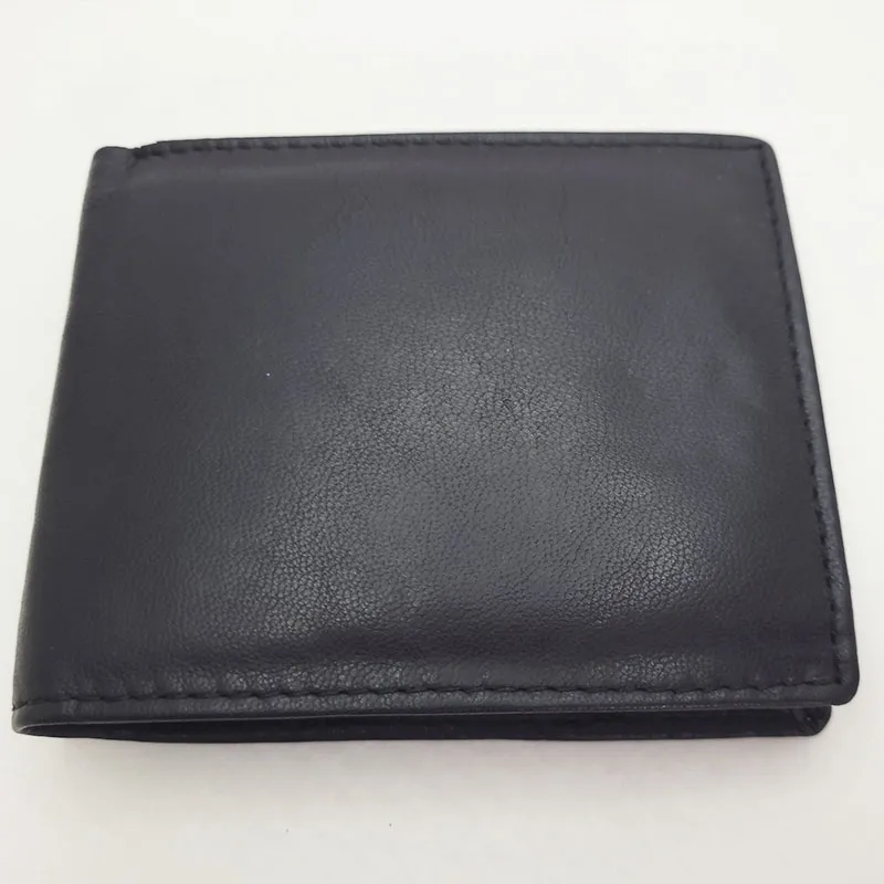 Genuine Leather Wallet for Men – Slim Bifold Wallet with Coin Pocket, Handmade Calf Leather Wallet, Classic Minimalist Design. Model 4.
