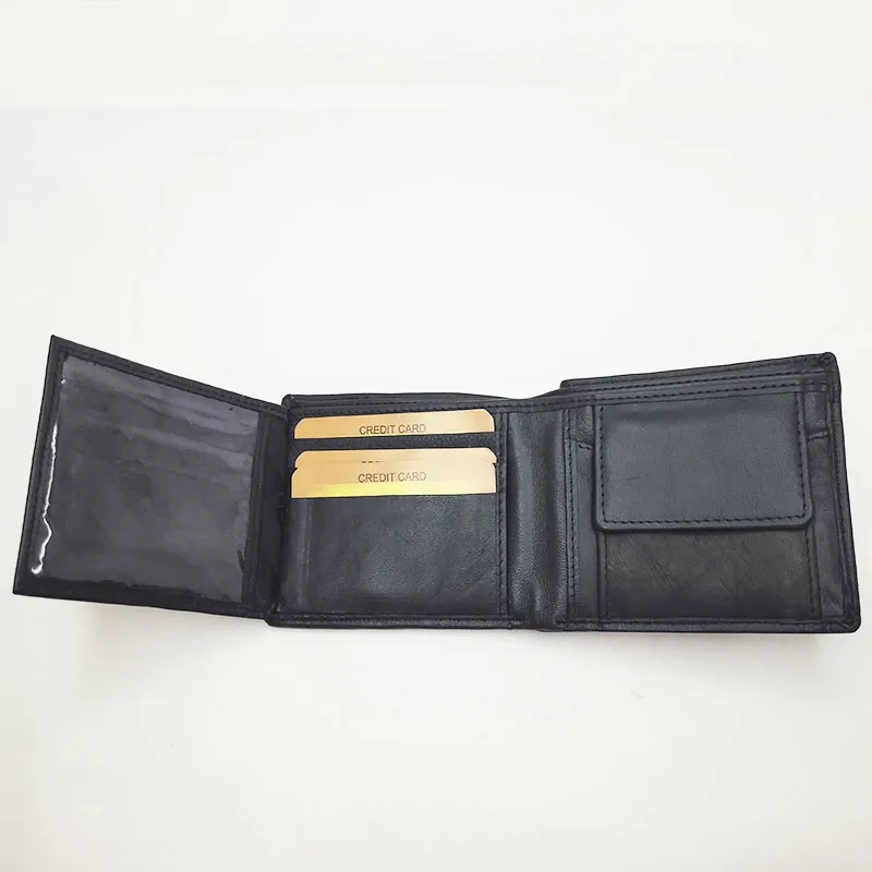 Genuine Leather Wallet for Men – Slim Bifold Wallet with Coin Pocket, Handmade Calf Leather Wallet, Classic Minimalist Design. Model 4.