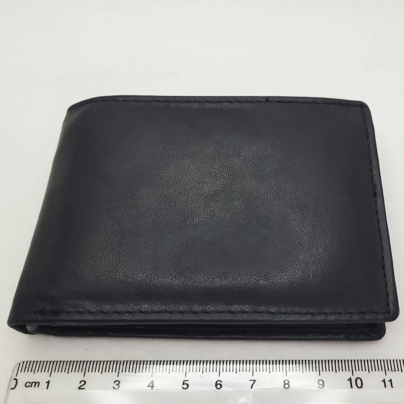 Genuine Leather Wallet for Men – Slim Bifold Wallet with Coin Pocket, Handmade Calf Leather Wallet, Classic Minimalist Design. Model 4.