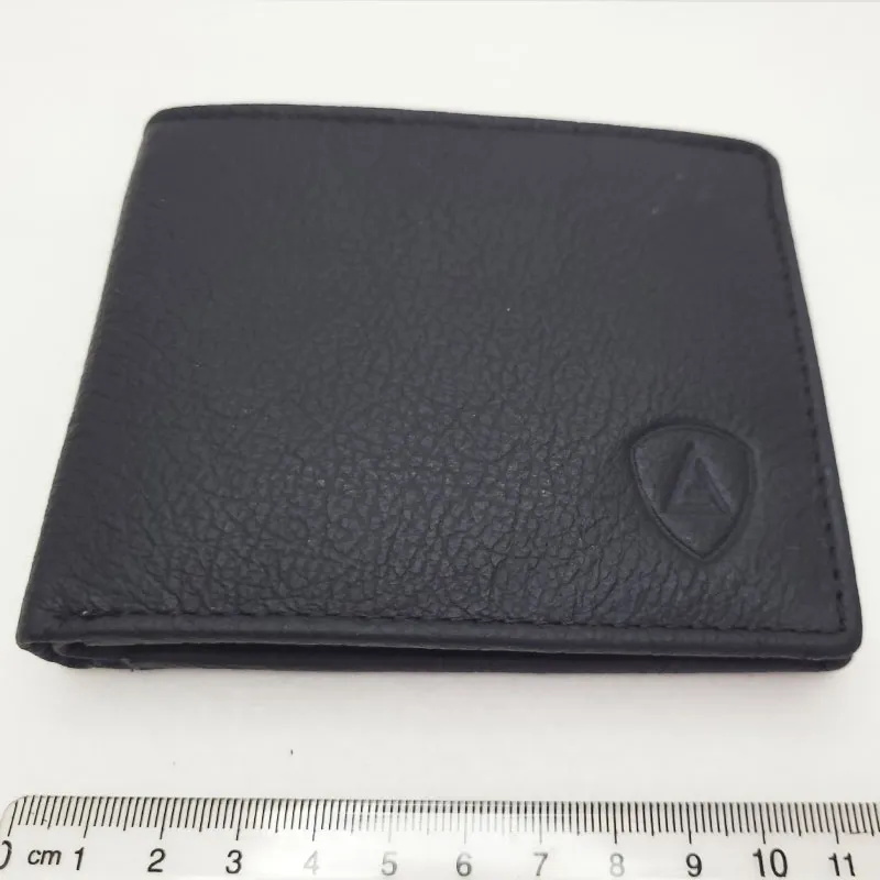 Genuine Leather Wallet for Men – Slim Bifold Wallet with Coin Pocket, Handmade Calf Leather Wallet, Classic Minimalist Design. Model 5.