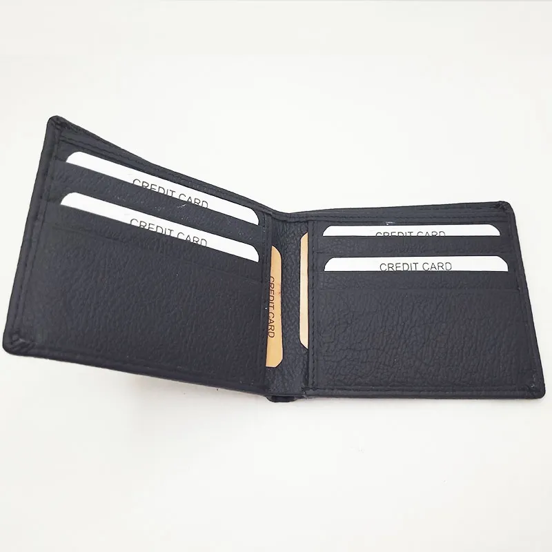 Genuine Leather Wallet for Men – Slim Bifold Wallet with Coin Pocket, Handmade Calf Leather Wallet, Classic Minimalist Design. Model 5.