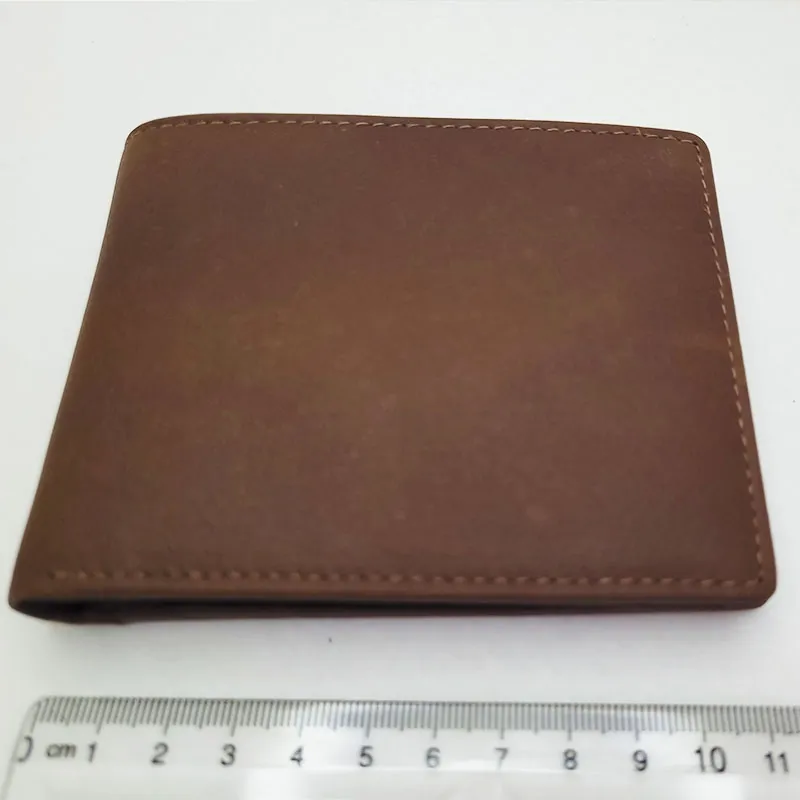 Genuine Leather Wallet for Men – Slim Bifold Wallet with Coin Pocket, Handmade Calf Leather Wallet, Classic Minimalist Design. Model 5