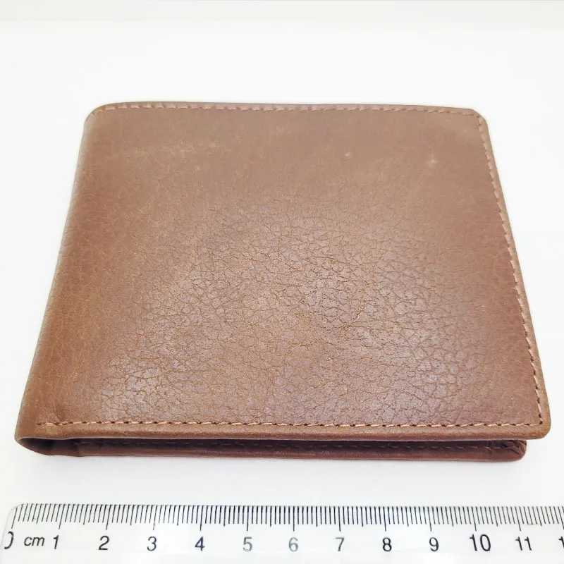 Genuine Leather Wallet for Men – Slim Bifold Wallet with Coin Pocket, Handmade Calf Leather Wallet, Classic Minimalist Design.Model 7