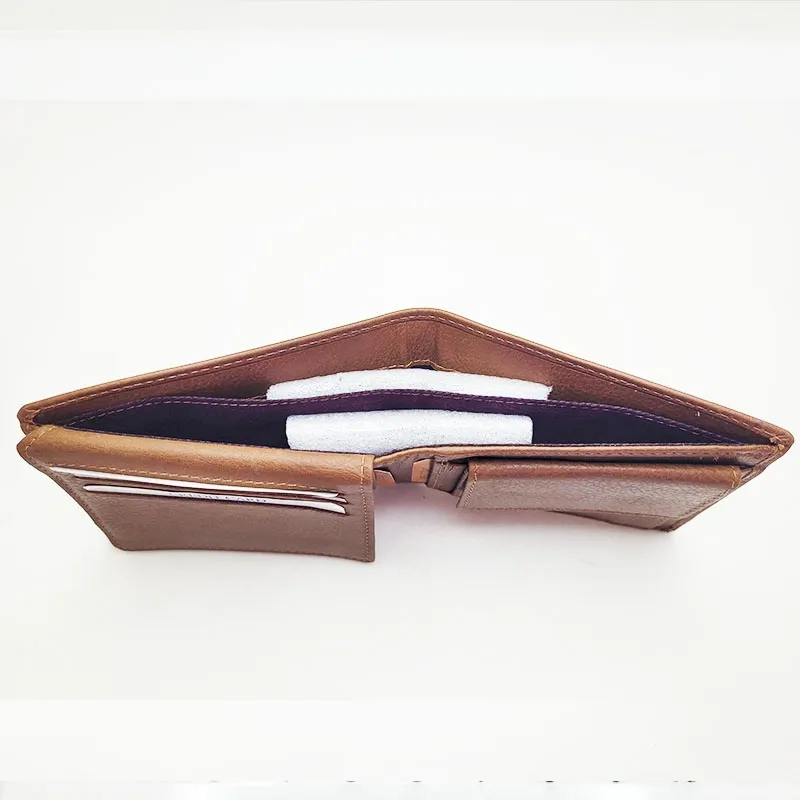 Genuine Leather Wallet for Men – Slim Bifold Wallet with Coin Pocket, Handmade Calf Leather Wallet, Classic Minimalist Design.Model 7