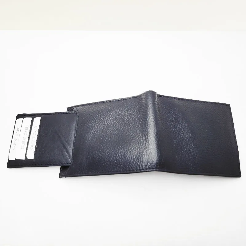 Genuine Leather Wallet for Men – Slim Bifold Wallet with Coin Pocket, Handmade Calf Leather Wallet, Classic Minimalist Design. Model 8