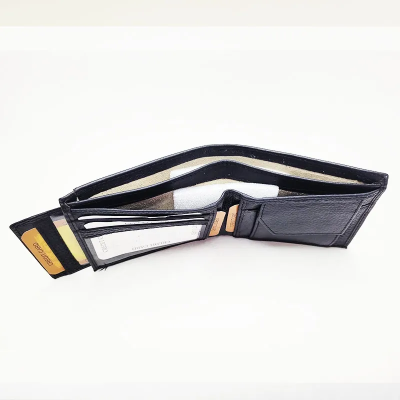 Genuine Leather Wallet for Men – Slim Bifold Wallet with Coin Pocket, Handmade Calf Leather Wallet, Classic Minimalist Design. Model 8