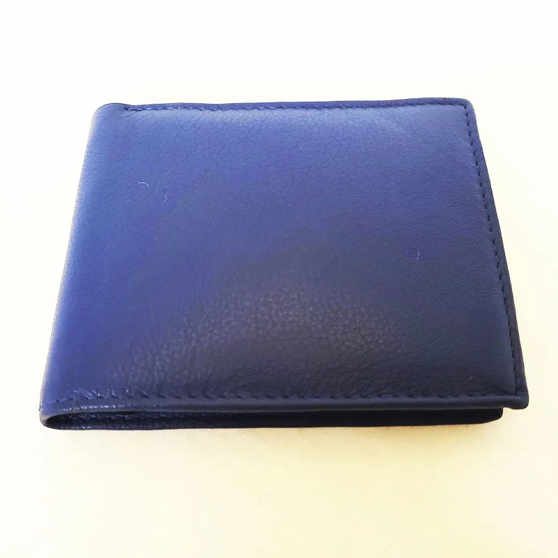 Genuine Leather Wallet for Men – Slim Bifold Wallet with Coin Pocket, Handmade Calf Leather Wallet, Classic Minimalist Design. Мodel 9