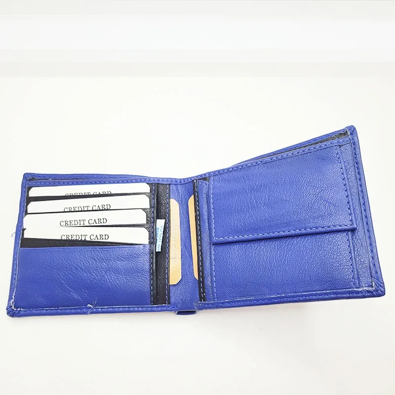 Genuine Leather Wallet for Men – Slim Bifold Wallet with Coin Pocket, Handmade Calf Leather Wallet, Classic Minimalist Design. Мodel 9