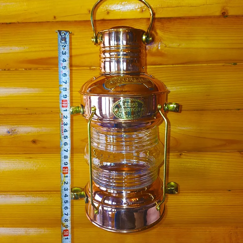 Retro copper lantern with design