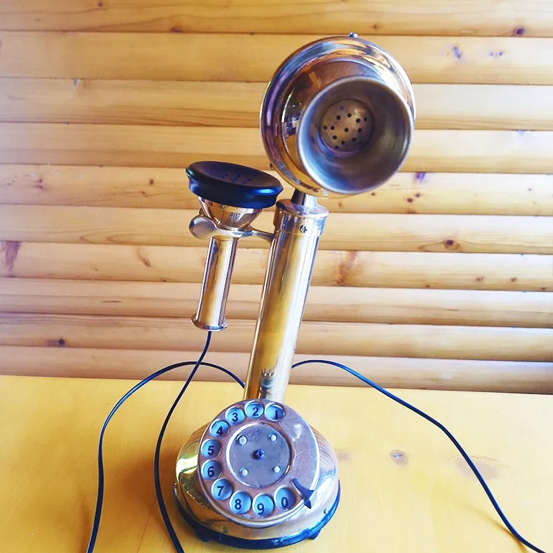 Retro bronze telephone