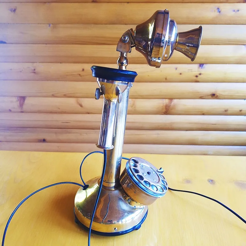 Retro bronze telephone