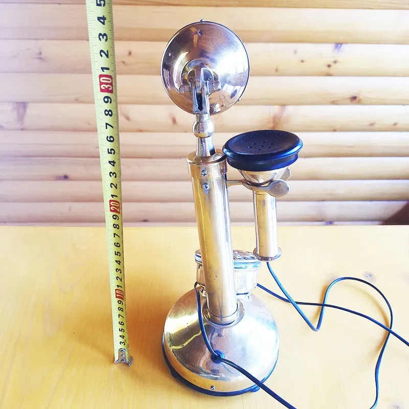 Retro bronze telephone
