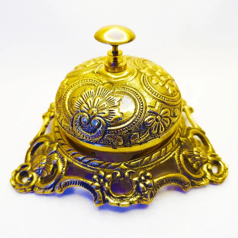 Bronze table bell with retro design