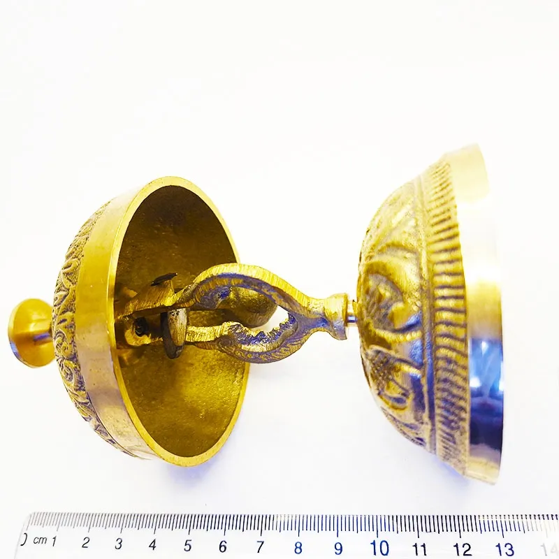 Bronze table bell with retro design
